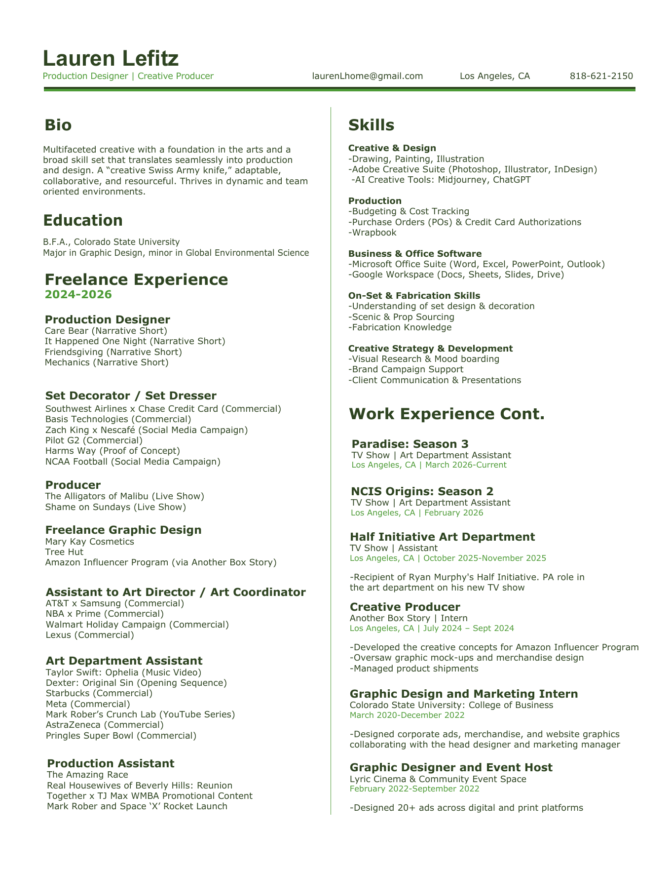 Lauren Lefitz resume